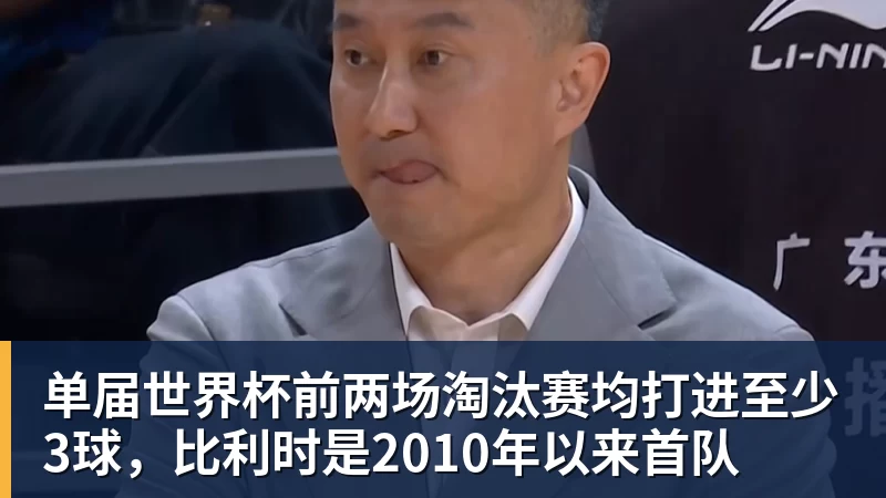 米兰体育单届世界杯前两场淘汰赛均打进至少3球，比利时是2010年以来首队