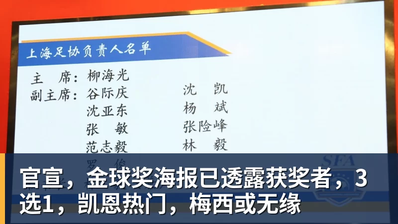 米兰体育官宣，金球奖海报已透露获奖者，3选1，凯恩热门，梅西或无缘